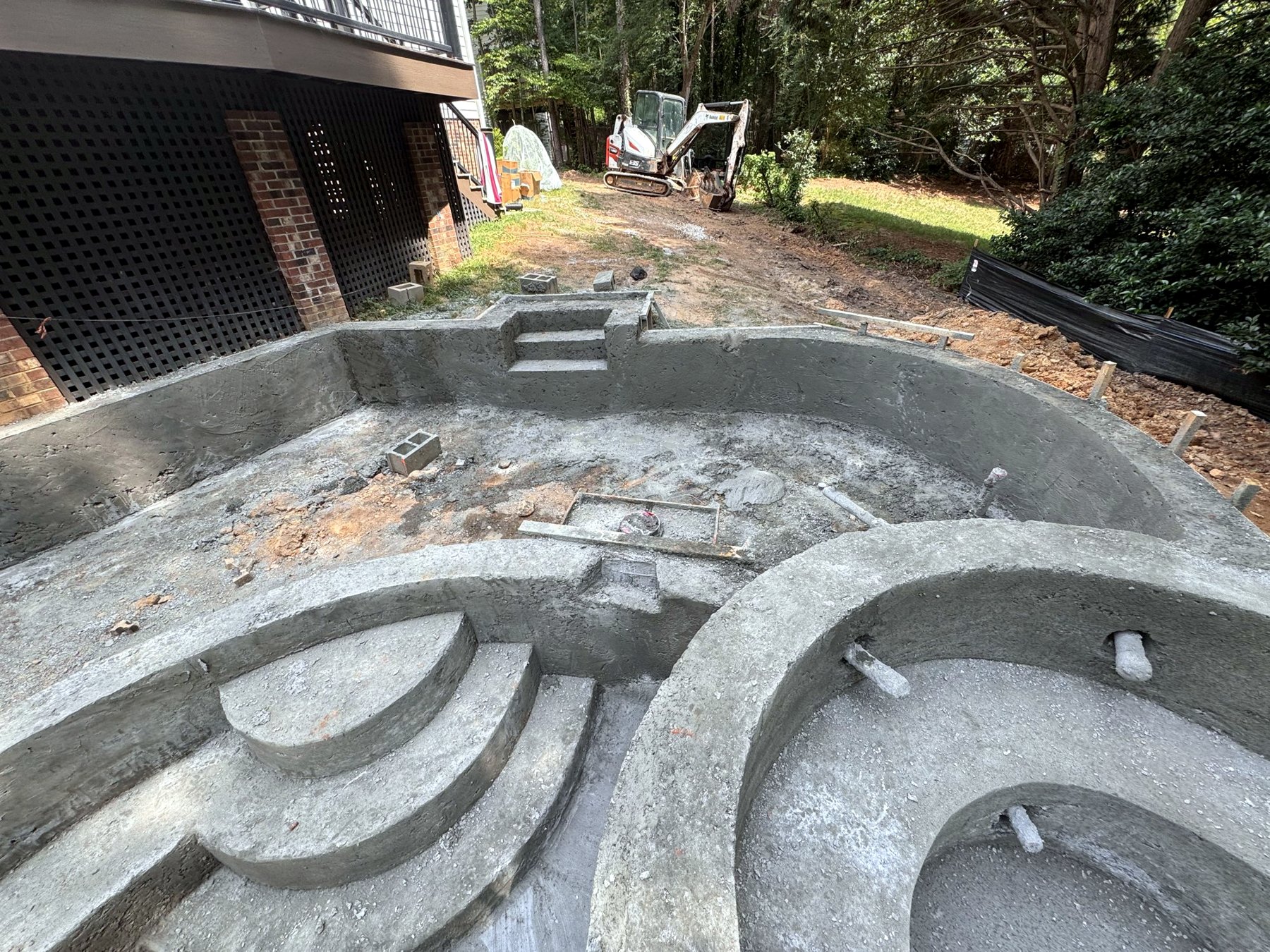 Retaining walls and steps